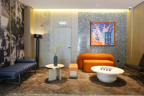 Ruang duduk di Arthur Hotel Baiyun Station Xinshixu Subway Station Guangzhou