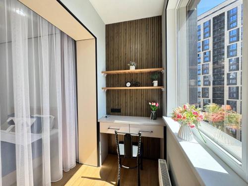 Bilik mandi di 2 room apartment near MEGA with mountain view, 88