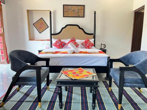 Posezení v ubytování Hachi Hostel Jaisalmer