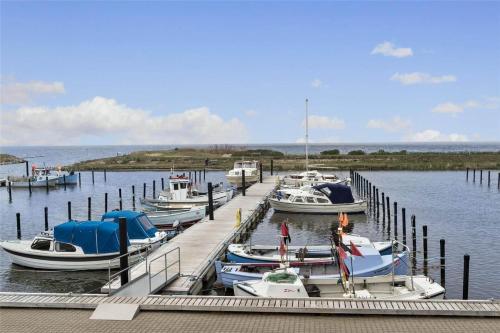 a group of boats docked at a dock in the water at C11349-Tarm-Stikkelsbaervej-43 in Højsand