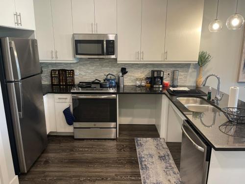 Η κουζίνα ή μικρή κουζίνα στο Business deluxe suite 15 min from DFW & Love Field