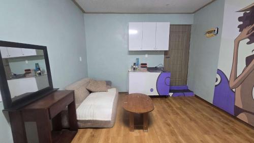 Dapur atau dapur kecil di Blue Beach House INN