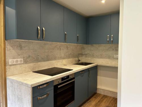 Kuchyň nebo kuchyňský kout v ubytování Bel appartement rénové à Plagne Bellecôte pour 7 personnes, proche télécabine - FR-1-351-270