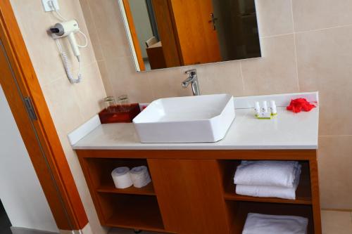 Koupelna v ubytování Nalagi Hotel