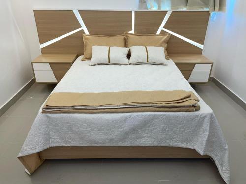 Katil atau katil-katil dalam bilik di Apartment in the heart of Santiago