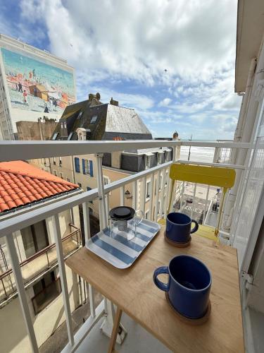 La Plage Studio lumineux, balcon vue mer