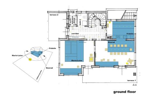 a floor plan of a house at King Ludwig's Old Neighbour in Schwangau