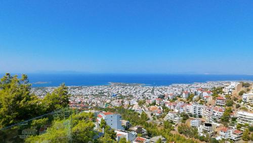 Voula Hill Panoramic Views of Sea and Athens 129 sqm 2 bedrooms 2 bathrooms Big Fully Equipped New Apartment Peaceful
