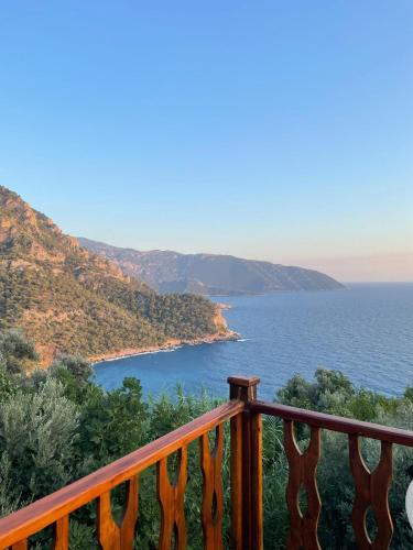 a view of the ocean from a balcony at Kabak Armes Otel in Fethiye