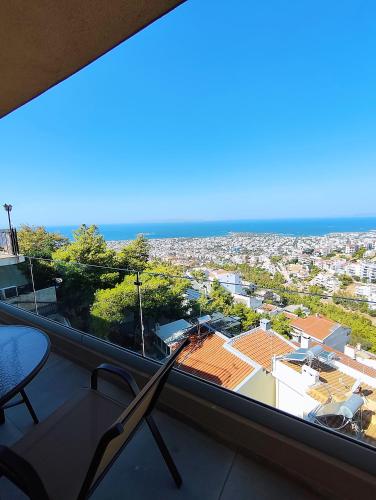 Voula Hill Panoramic Views of Sea and Athens 129 sqm 2 bedrooms 2 bathrooms Big Fully Equipped New Apartment Peaceful