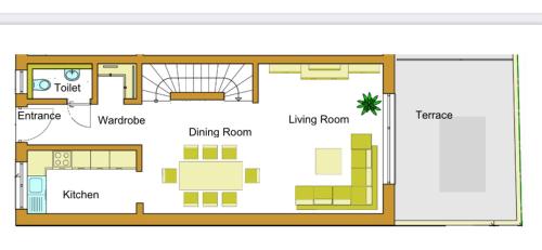 a floor plan of a small house at Guest House BiBi in Ilsfeld