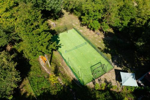 an overhead view of a soccer field in a park at Tra Emilia e Toscana - Country Retreat & Outdoor in Toano