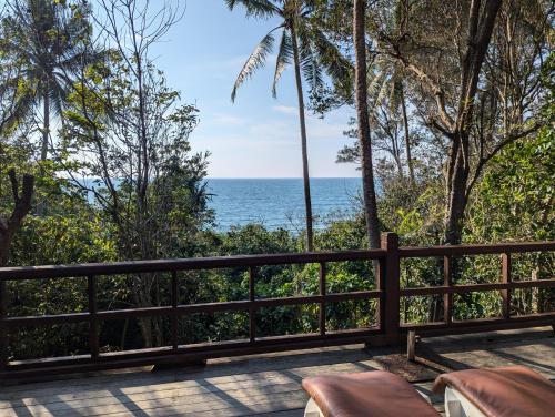 a view of the ocean from the deck at Barefoot Luxury at the Tip of Borneo in Kudat