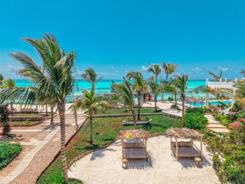 a view of the beach from the resort at Kaskazi Hotel Zanzibar in Jambiani