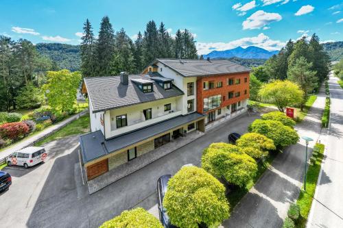 an aerial view of a house at Apartments Kristan in Sankt Kanzian
