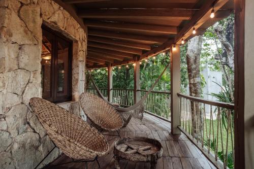 Μπαλκόνι ή βεράντα στο Onze Xpu Ha Sanctuary, Tulum