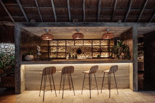 Ο χώρος του lounge ή του μπαρ στο Onze Xpu Ha Sanctuary, Tulum