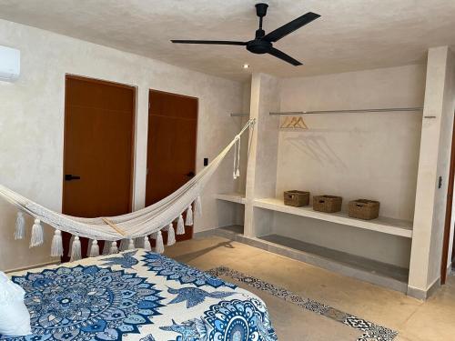 Ένα ή περισσότερα κρεβάτια σε δωμάτιο στο Casa Mia