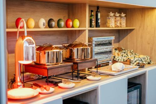 Kuchyň nebo kuchyňský kout v ubytování Suites Hotel Cetina Casa de Aguilar