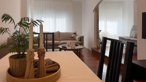 Χώρος καθιστικού στο VIVIENDA OLGA, piso tranquilo con parking a 10 min de Santiago