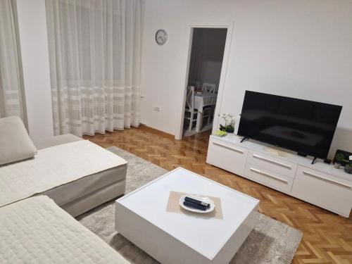 Télévision ou salle de divertissement dans l'établissement Apartman Leskovac