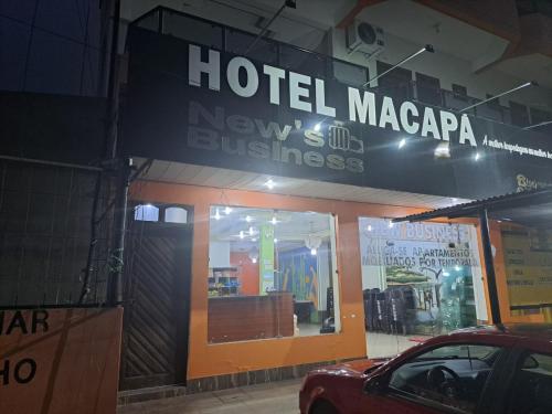 a hotel margarita newswick sign on a building at Hotel Macapá in Macapá