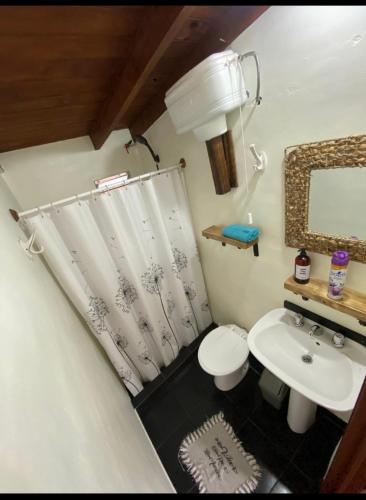 ティグレにあるLunaのトイレと洗面台付きのバスルーム