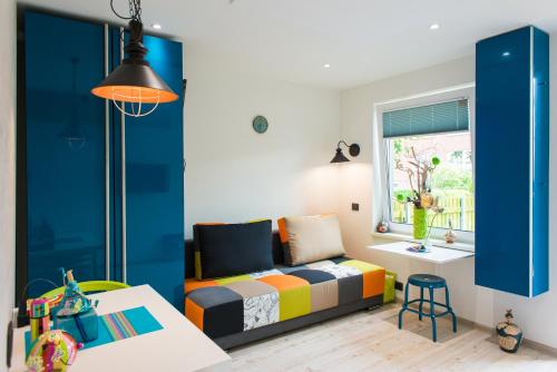 เตียงในห้องที่ Baltasis Gintaras