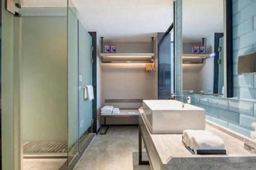 Koupelna v ubytování Echarm Hotel Baise Xilin