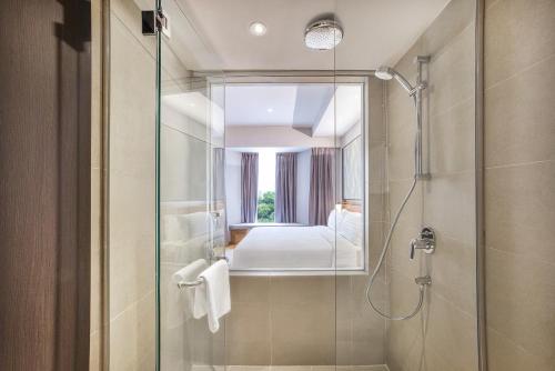 Et badeværelse på Wyndham Singapore Hotel