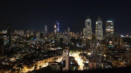 a view of a city at night with at Hotel Imperial inn in Mumbai