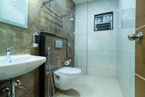 Ένα μπάνιο στο The Saanjh Hotel