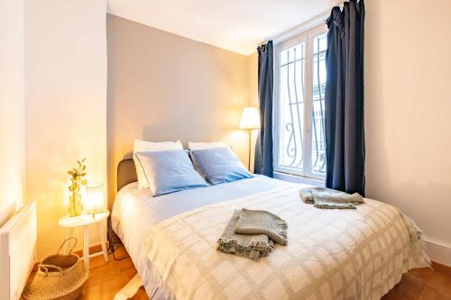 Postel nebo postele na pokoji v ubytování 4 Guests Flat - Place Monge