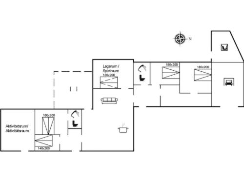 a floor plan of a house at Holiday Home Hedda - 15km from the sea by Interhome in Ballum