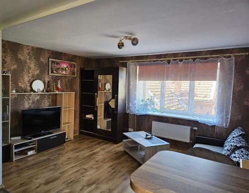 Μια τηλεόραση ή/και κέντρο ψυχαγωγίας στο Comfy apartment in the center of the city