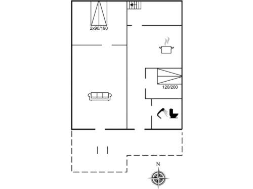 a floor plan of a house at Holiday Home Elma - 24km from the sea by Interhome in Højer