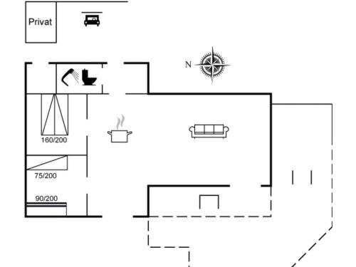 Grundriss eines Hauses mit Diagrammen in der Unterkunft Holiday Home Helghi - 30km from the sea by Interhome in Toftlund
