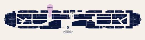 a plan of the amphitheatre of the opera house at Sleepover Terminal 3, Concourse A - formerly sleep 'n fly in Dubai