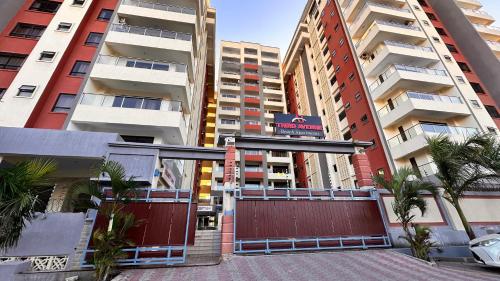 Das Gebäude in dem sich das Aparthotel befindet