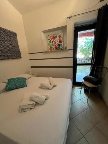 Ένα ή περισσότερα κρεβάτια σε δωμάτιο στο Namasté Suite - Porto Pino