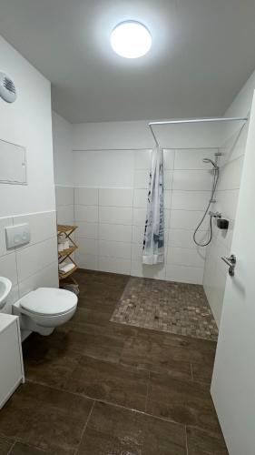Ένα μπάνιο στο Ferienwohnung in Rostock