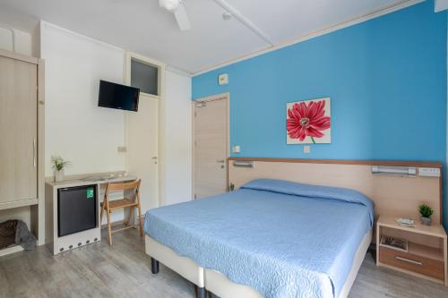 Hotel La Brezza frontemareにあるベッド
