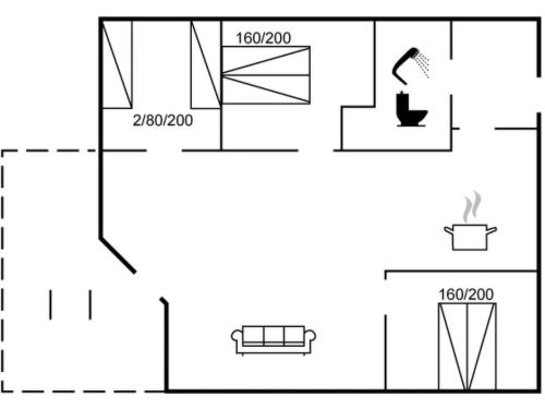 Plano de Holiday Home Arkil - 150m from the sea by Interhome