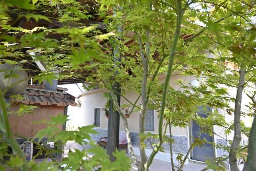 a white building with trees in front of it at House Edda Serena - Casa Vacanze Salerno in Pontecagnano