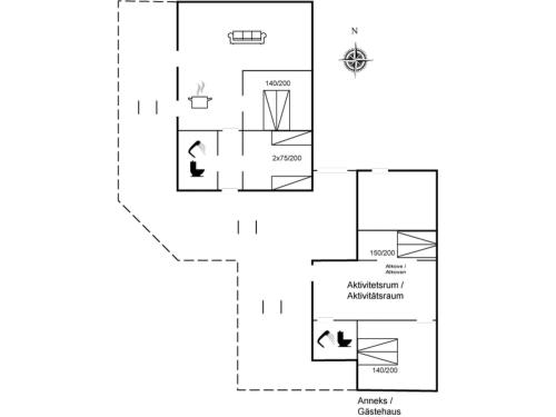 Holiday Home Carstina - 400m from the sea by Interhome في سكاغن: مخطط طابقي للمنزل