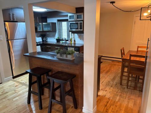 Η κουζίνα ή μικρή κουζίνα στο Appartement Condo dans le vieux Québec