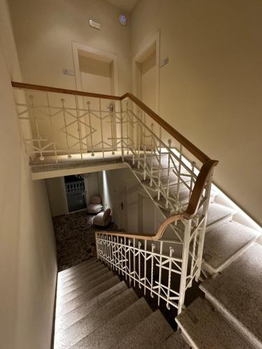 an overhead view of a spiral staircase in a house at Villa Margherita in Padova