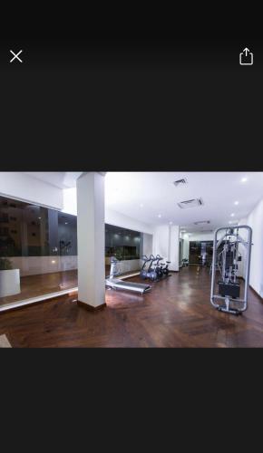 Fitness centrum a/nebo fitness zařízení v ubytování The Gallery Apartment