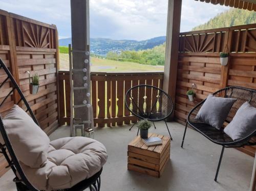 bel appartement avec vue sur lac et piste 4 a 6 pers