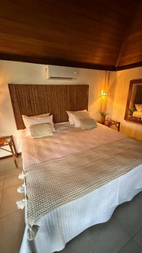 Katil atau katil-katil dalam bilik di Pousada Duna Paraiso Maceió